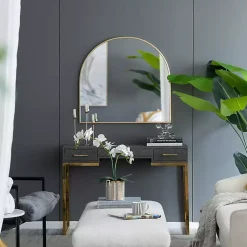 Kirklands Home en Wide Arched Wall Mirror Gold Hot