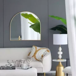 Kirklands Home en Wide Arched Wall Mirror Gold Hot