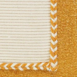 Pillows>Kirklands Home Golden Yellow Riviera Braided Frame Lumbar Pillow