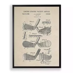 Kirklands Home Golf Club Patent Framed Art Print