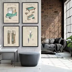 Kirklands Home Golf Tee Patent Framed Art Print Tan Best