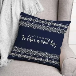 Pillows>Kirklands Home Good Day Pillow Blue