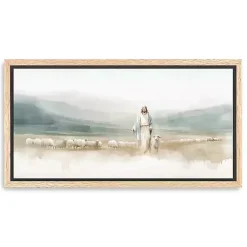 Kirklands Home Good Shepherd Framed Canvas Art Print Sale