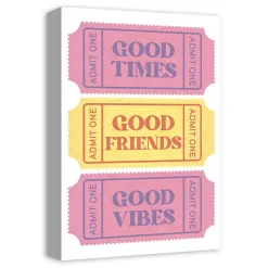 Kirklands Home Good Vibes Ticket Stub Canvas Art Print Hot