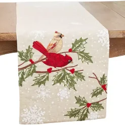 Christmas Dining & Entertaining>Kirklands Home Graceful Birds Christmas Table Runner, 70 in.