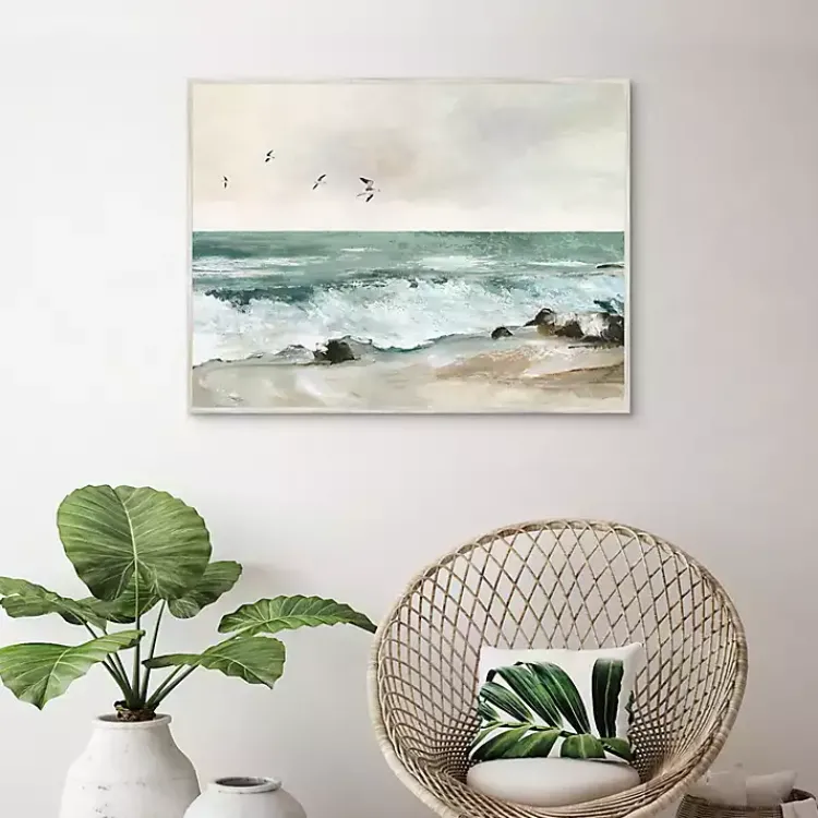 Kirklands Home Graceful Sea Framed Canvas Art Print Sale