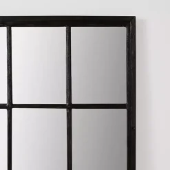 Kirklands Home Grande Black Window Pane Leaner Mirror New