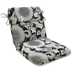 Kirklands Home Graphite Floral Outdoor Chair Cushion New