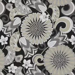 Kirklands Home Graphite Floral Outdoor Chair Cushion New