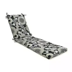 Kirklands Home Graphite Floral Outdoor Chaise Cushion Outlet