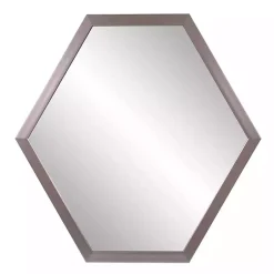 Kirklands Home Graphite Hexagon Wall Mirror New