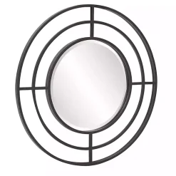 Kirklands Home Graphite Metal Bullseye Round Wall Mirror Online