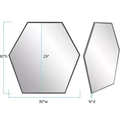 Kirklands Home Graphite Metal Hexagonal Mirror Hot