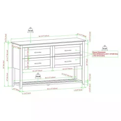 Kirklands Home Graphite Wood Storage Buffet with Faux Marble Top Outlet