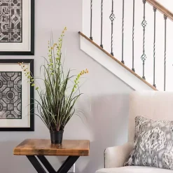 Trees & Topiaries>Kirklands Home Grass and Eucalyptus Potted Plant
