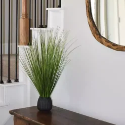 Arrangements & Greenery>Kirklands Home Grass Arrangement in Black Ribbed Pot