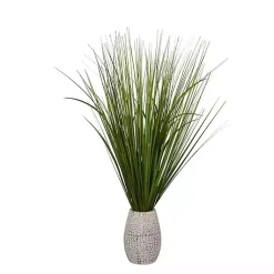 Arrangements & Greenery>Kirklands Home Grass Arrangement in Crackled Cream Pot