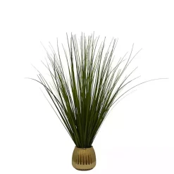 Arrangements & Greenery>Kirklands Home Grass Arrangement in Gold Ribbed Pot