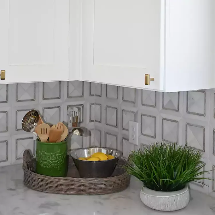 Arrangements & Greenery>Kirklands Home Grass Arrangement in Gray Ceramic Bowl