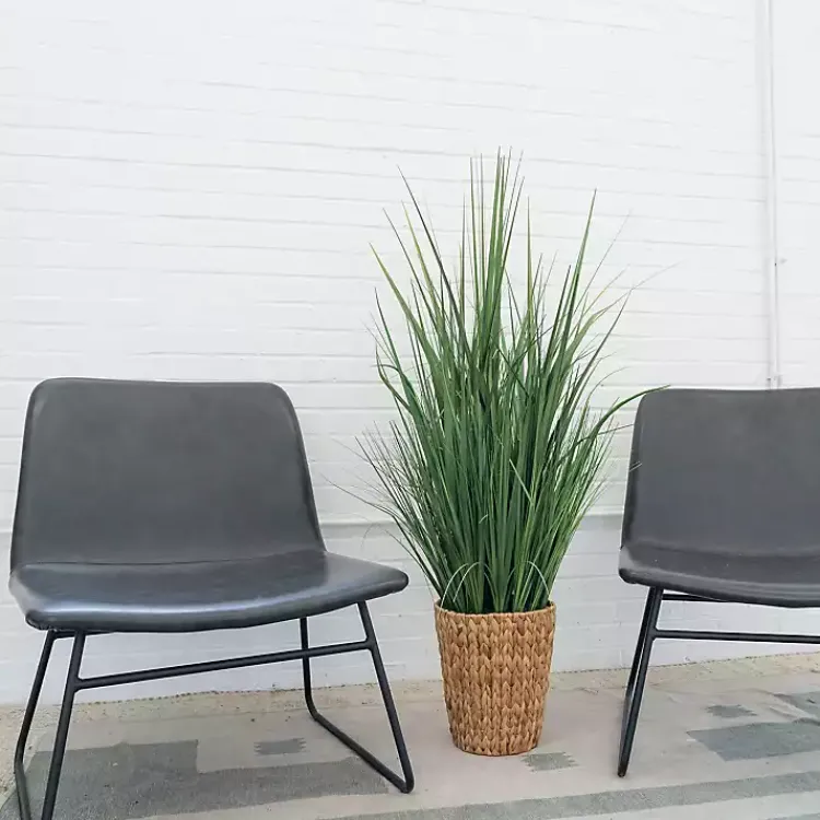 Arrangements & Greenery>Kirklands Home Grass Arrangement in Natural Woven Basket Green