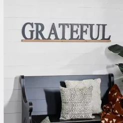 Kirklands Home Grateful Wood Wall Plaque Black Best