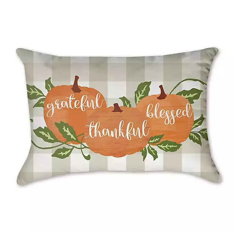 Fall>Kirklands Home Grateful Thankful Blessed Pillow