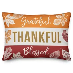 Fall>Kirklands Home Grateful Thankful Blessed Fall Leaves Pillow Multi