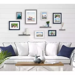 Kirklands Home Gray & Navy 10-pc. Gallery Wall Frame & Shelf Set Online