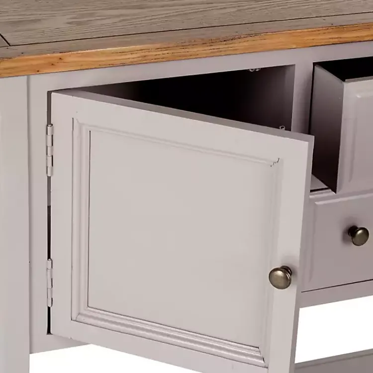 Kirklands Home & Oak 4-Drawer Charlotte Sideboard Gray Discount