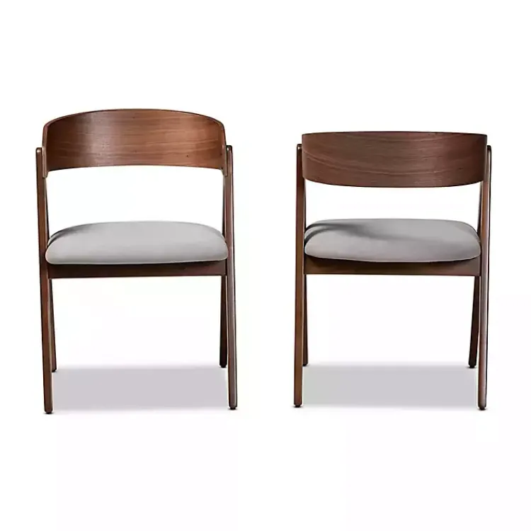 Kirklands Home & Walnut Danton Dining Chairs, Set of 2 Gray Hot