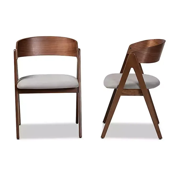 Kirklands Home & Walnut Danton Dining Chairs, Set of 2 Gray Hot