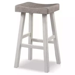 Kirklands Home & White Backless Cooper Bar Stools, Set of 2 Gray Clearance
