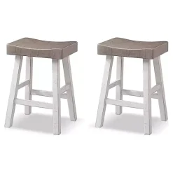 Kirklands Home & White Cooper Counter Stools, Set of 2 Gray