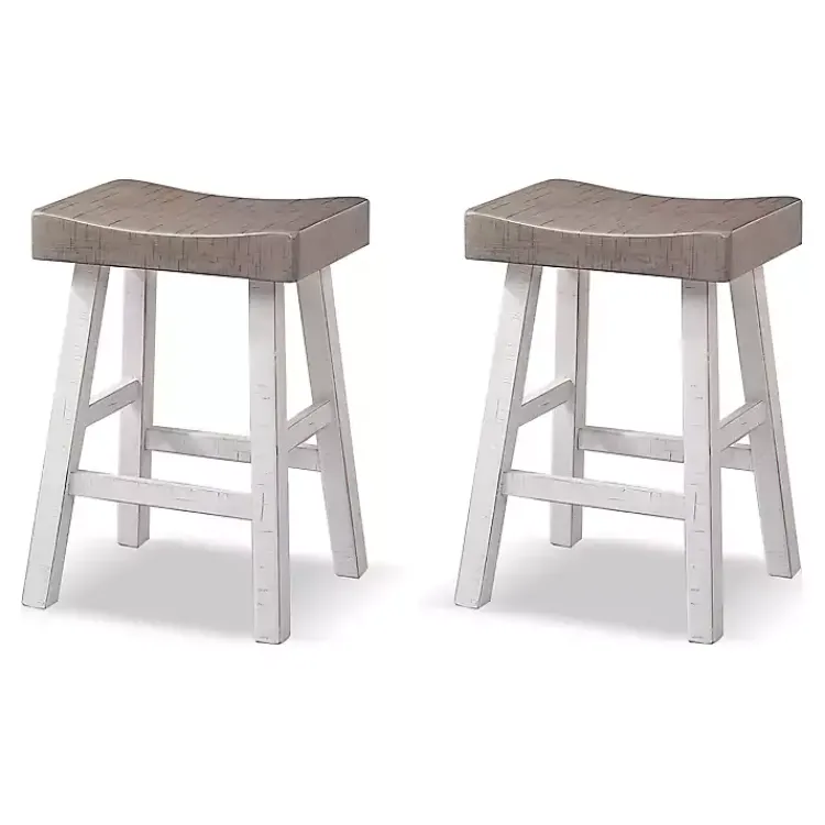 Kirklands Home & White Cooper Counter Stools, Set of 2 Gray