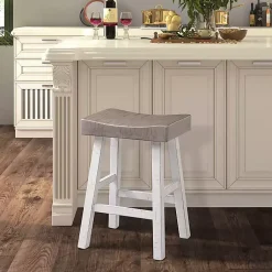 Kirklands Home & White Cooper Counter Stools, Set of 2 Gray