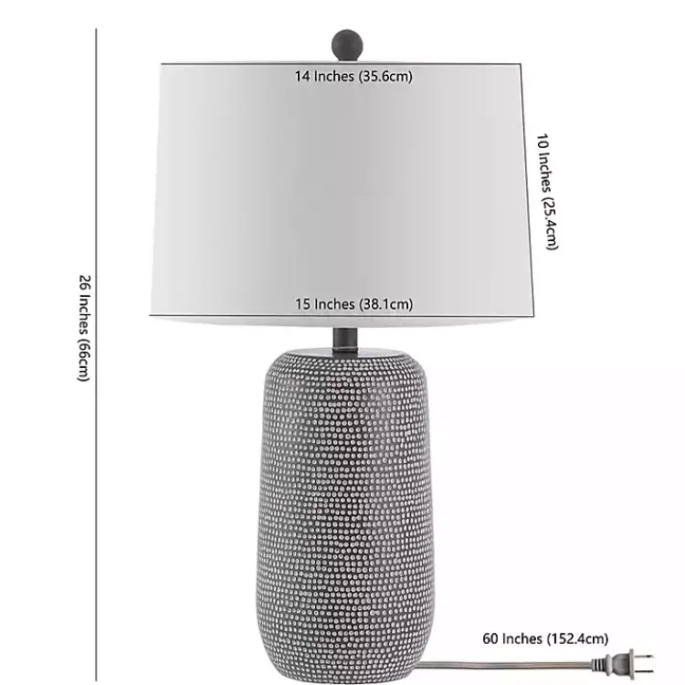 Kirklands Home Gray & Dots Celvin Table Lamp White Online