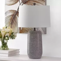 Kirklands Home Gray & Dots Celvin Table Lamp White Online