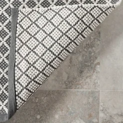 Kirklands Home Gray & White Trellis Indoor/Outdoor Rug, 5x8 Online