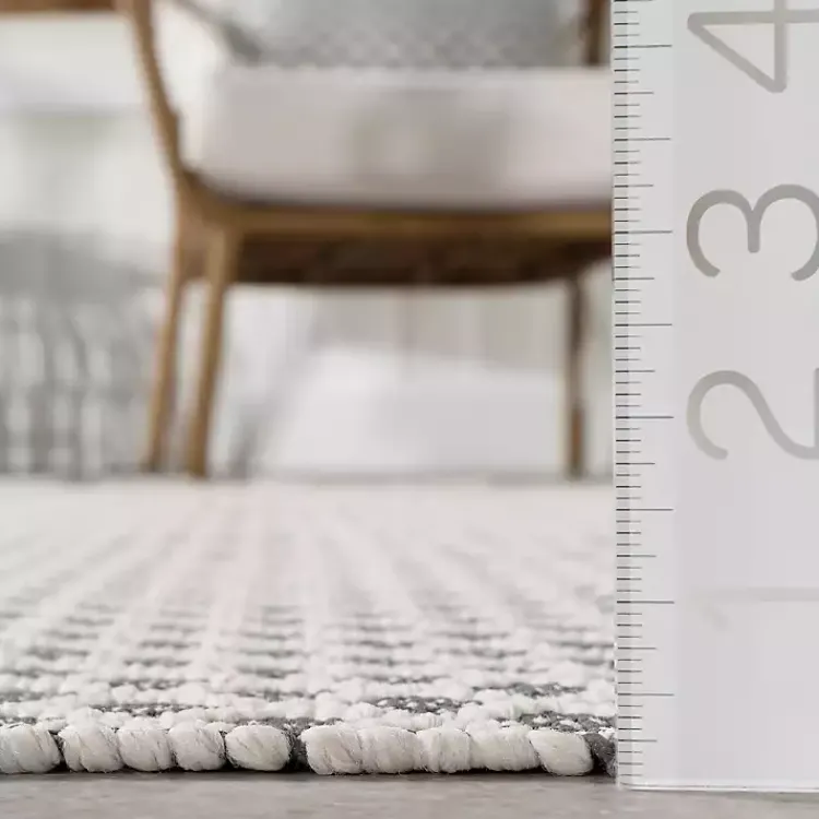 Kirklands Home Gray & White Trellis Indoor/Outdoor Runner, 3x8 Sale