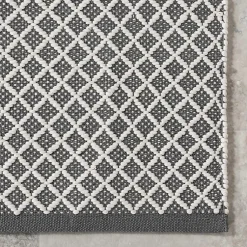 Kirklands Home Gray & White Trellis Indoor/Outdoor Runner, 3x8 Sale
