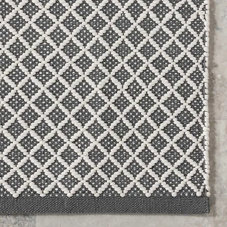 Kirklands Home Gray & White Trellis Indoor/Outdoor Runner, 3x8 Sale