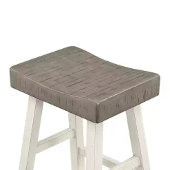 Kirklands Home & White Wood Counter Stools, Set of 2 Gray Discount
