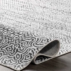 Kirklands Home Gray Abstract Pattern Washable Runner Hot