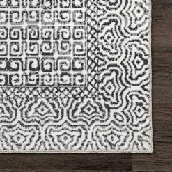 Kirklands Home Gray Abstract Pattern Washable Area Rug, 4x6 Clearance