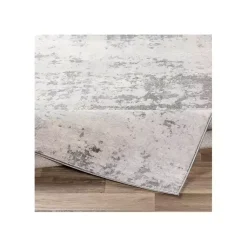 Kirklands Home Gray Abstract Woven Area Rug, 7x10 New
