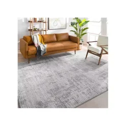 Kirklands Home Gray Abstract Woven Area Rug, 7x10 New