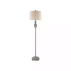 Kirklands Home Gray Algood Metal Floor Lamp Ivory Discount
