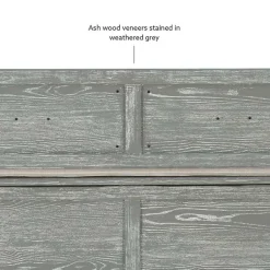 Kirklands Home Gray and Beige Carlton Storage Bench Outlet