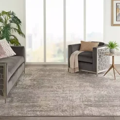 Kirklands Home Gray and Beige Tally Textured Area Rug, 7x9 Hot