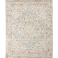 Kirklands Home Gray and Beige Vintage Medallion Area Rug, 5x7 Discount
